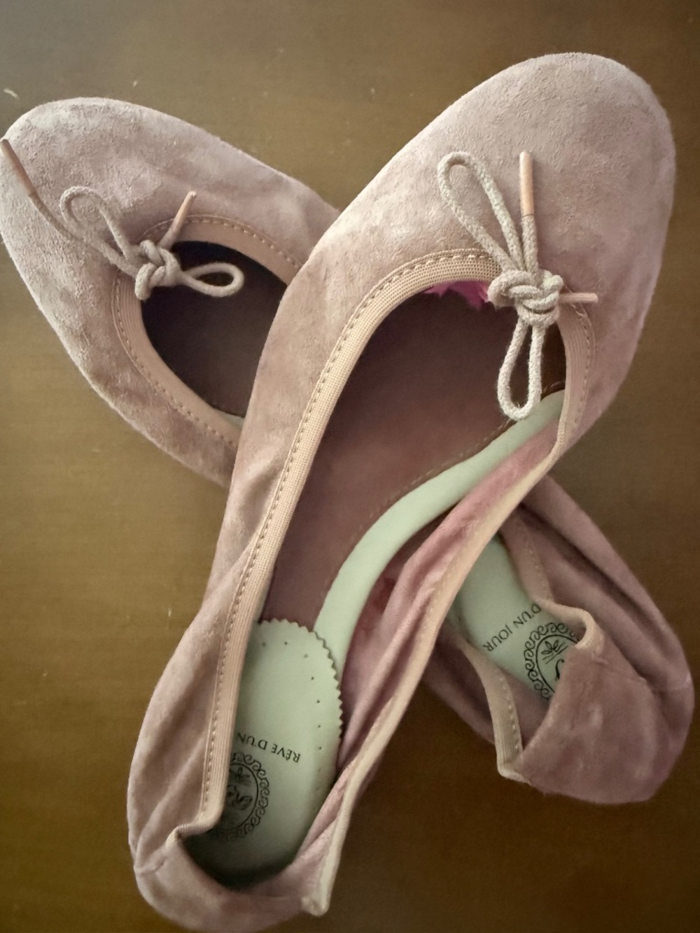 Reve D‘un Jour Pink Blush Suede Ballet flats Size 38 - Picture 2 of 5